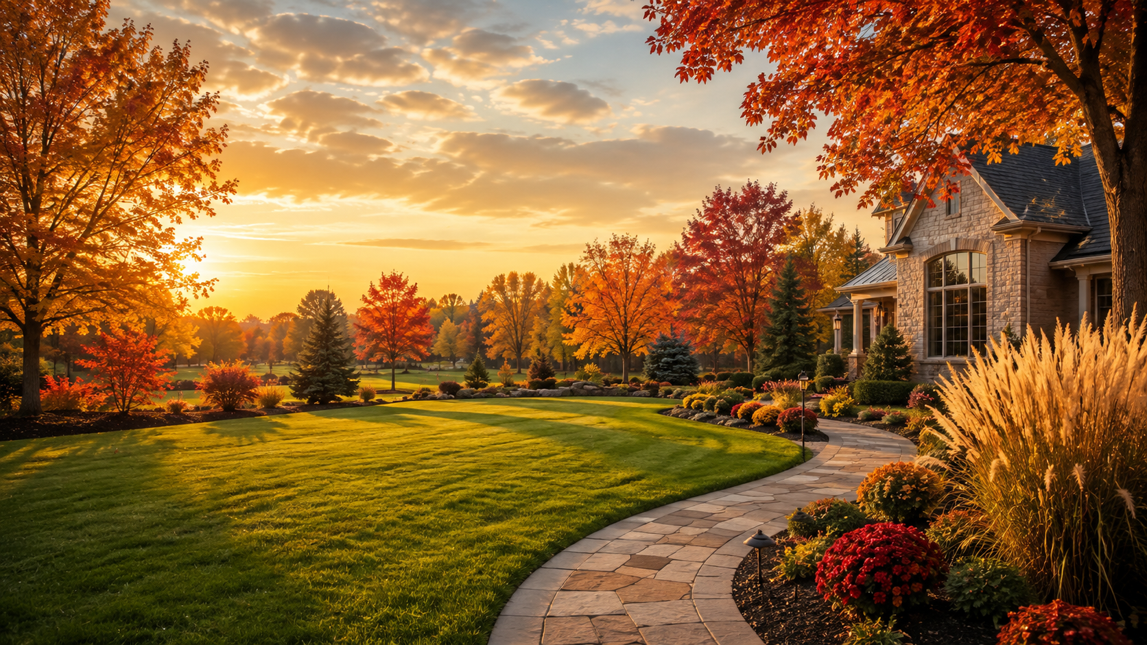 Finished landscaping project